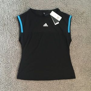 Adidas Escouade Women's Tennis Tee - Black / Shock